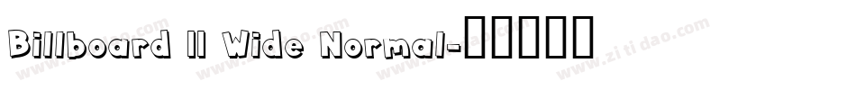 Billboard 11 Wide Normal字体转换